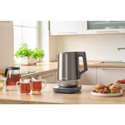 Sencor - Hőfokszabályozós vízforraló 1,7 l, 1800 W/230 V, rozsdamentes acél