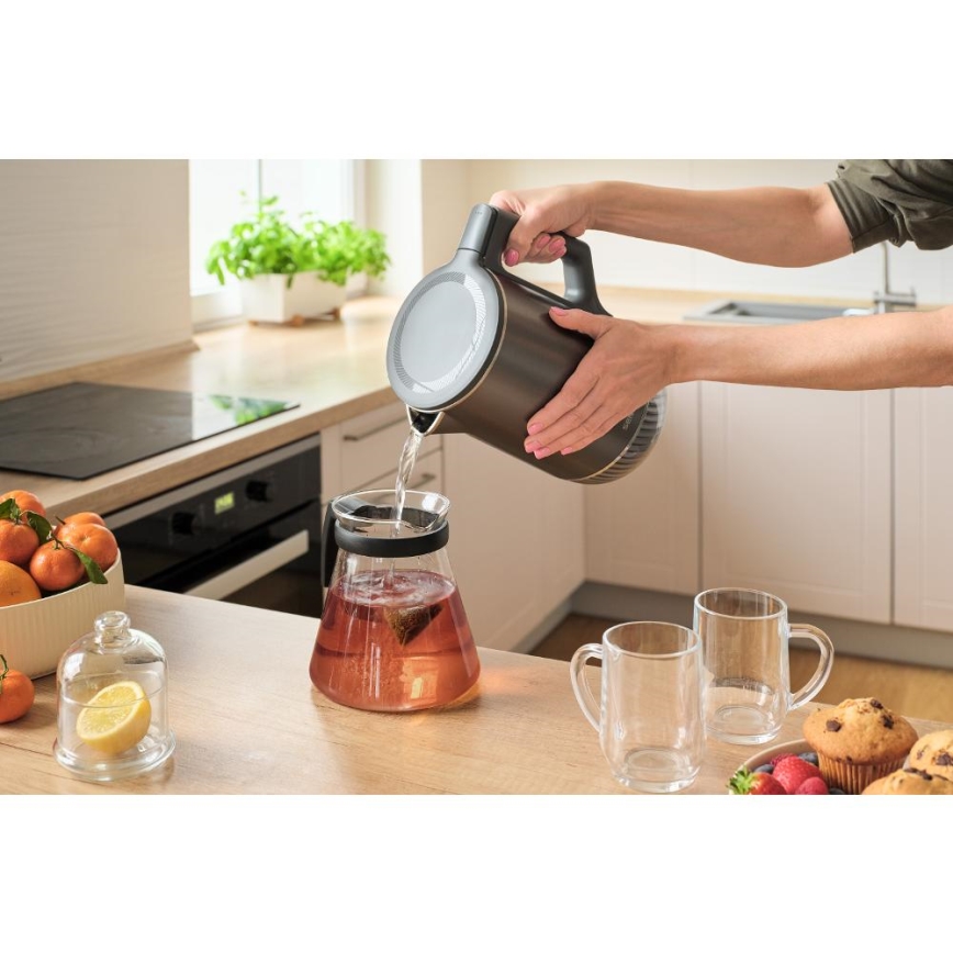 Sencor - Hőfokszabályozós vízforraló 1,7 l, 1800 W/230 V, rozsdamentes acél
