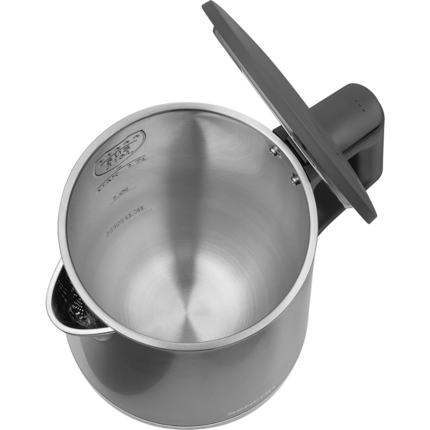 Sencor - Hőfokszabályozós vízforraló 1,7 l, 1800 W/230 V, rozsdamentes acél