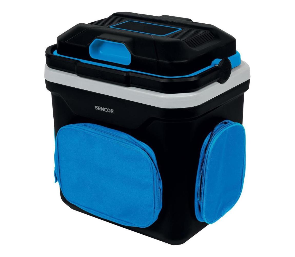 Sencor hordozható autóhűtő 24 l 60W 12V/230V fekete/kék 61000133