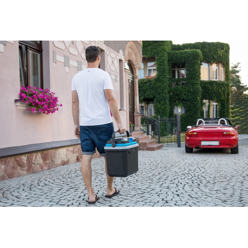 Sencor - Hordozható autós hűtő 24 l 60W/12V/230V fekete