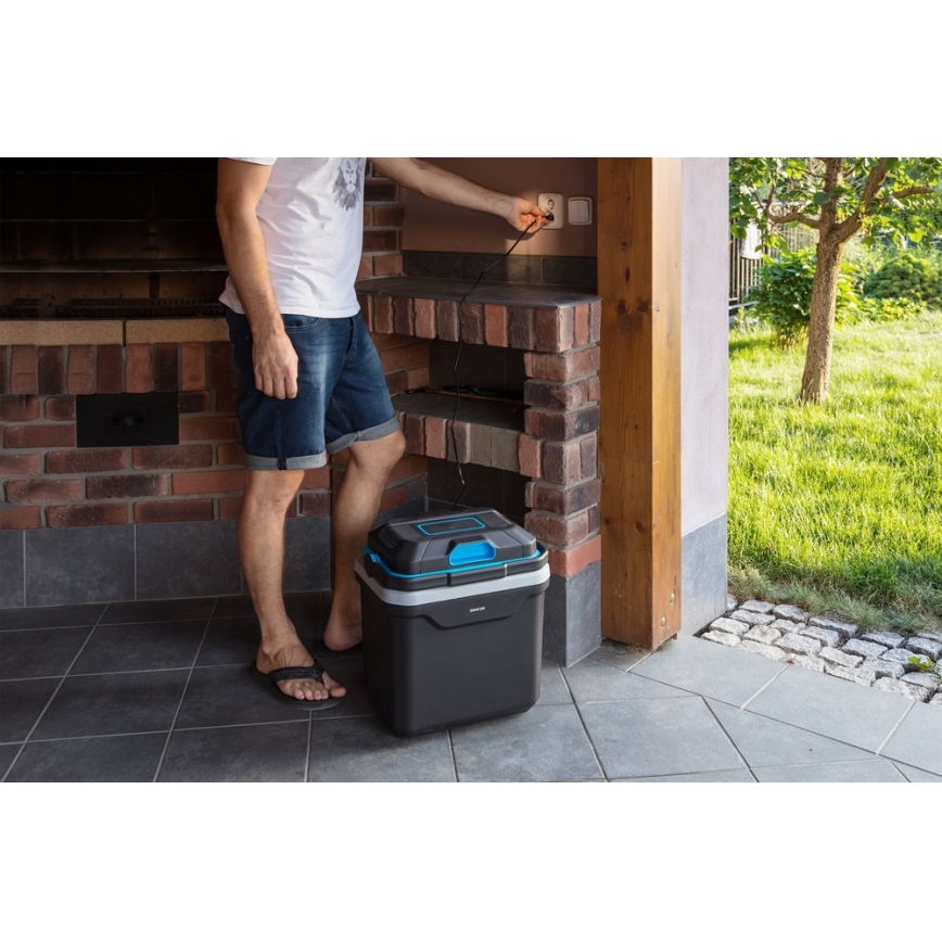 Sencor - Hordozható autós hűtő 24 l 60W/12V/230V fekete