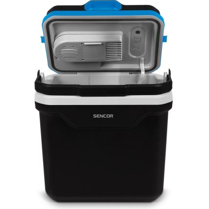 Sencor - Hordozható autós hűtő 24 l 60W/12V/230V fekete