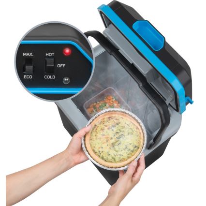 Sencor - Hordozható autós hűtő 24 l 60W/12V/230V fekete