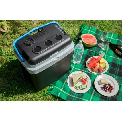 Sencor - Hordozható autós hűtő 33 l 60W/12V/230V fekete