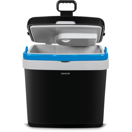 Sencor - Hordozható autós hűtő 33 l 60W/12V/230V fekete