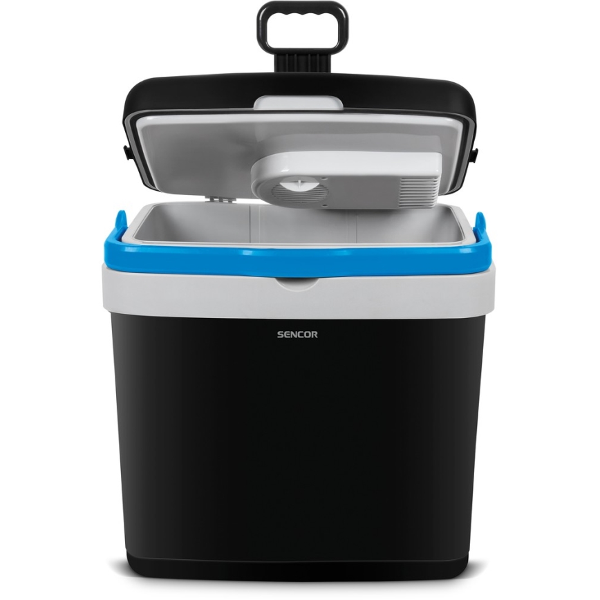 Sencor - Hordozható autós hűtő 33 l 60W/12V/230V fekete