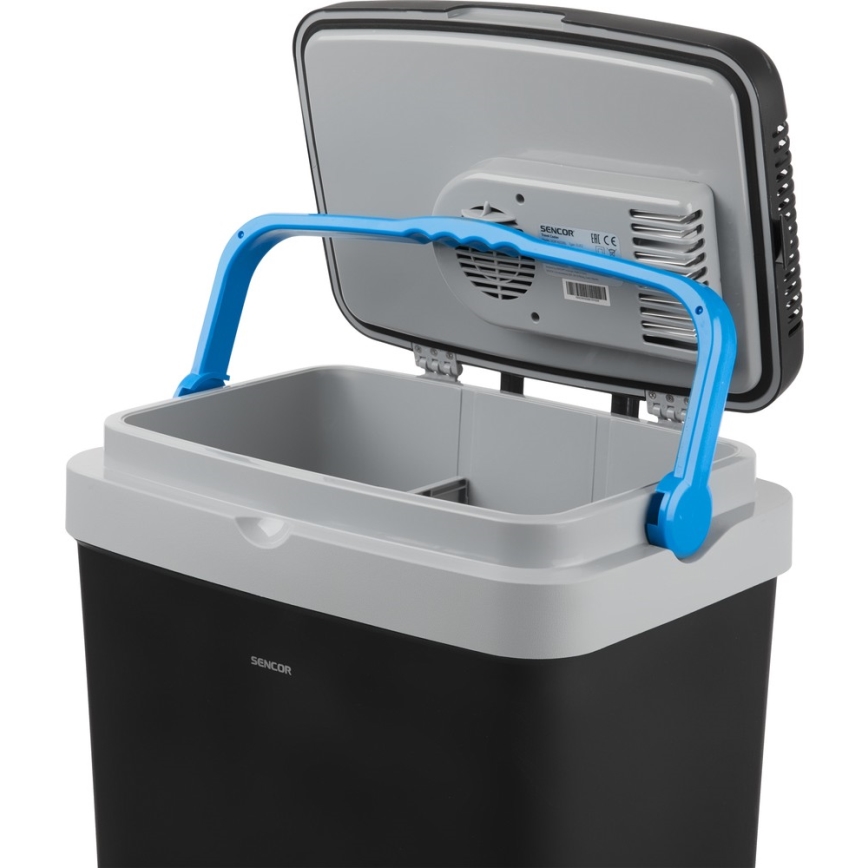 Sencor - Hordozható autós hűtő 33 l 60W/12V/230V fekete