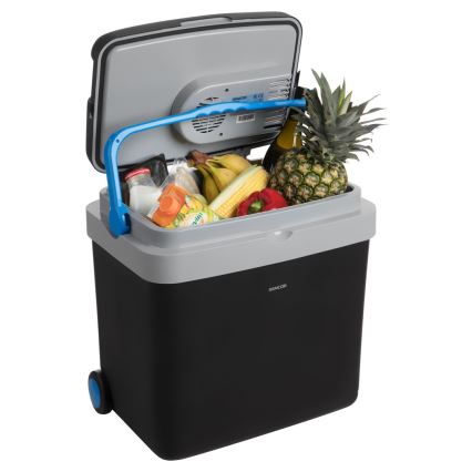 Sencor - Hordozható autós hűtő 33 l 60W/12V/230V fekete