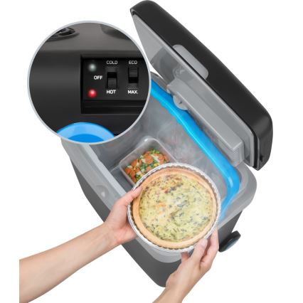 Sencor - Hordozható autós hűtő 33 l 60W/12V/230V fekete