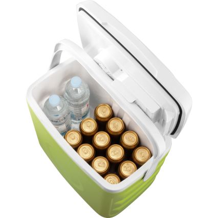 Sencor - Hordozható hűtőtáska 30 l 55W/5V/12V/230V zöld/fehér