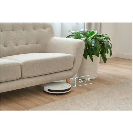 Sencor - Intelligens robotporszívó felmosóval 2in1 28W/2600 mAh Wi-Fi fehér + távirányítás
