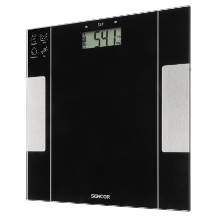 Sencor - Intelligens személyi fitness mérleg 1xCR2032 fekete