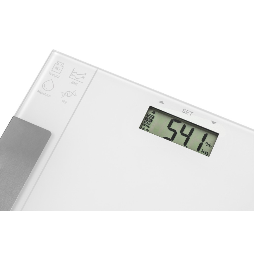 Sencor - Intelligens szeméyi fitness mérleg 1xCR2032 fehér