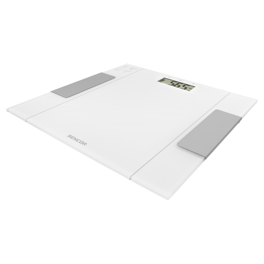 Sencor - Intelligens szeméyi fitness mérleg 1xCR2032 fehér