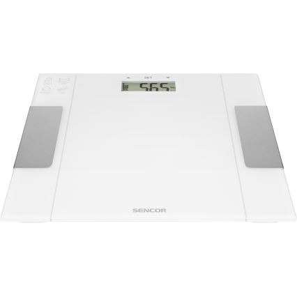Sencor - Intelligens szeméyi fitness mérleg 1xCR2032 fehér