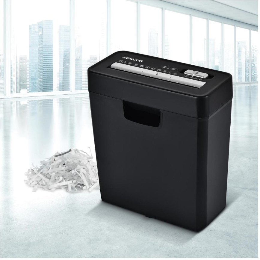 Sencor - Iratmegsemmisítő A4 térfogat  10 l 190W/230V fekete
