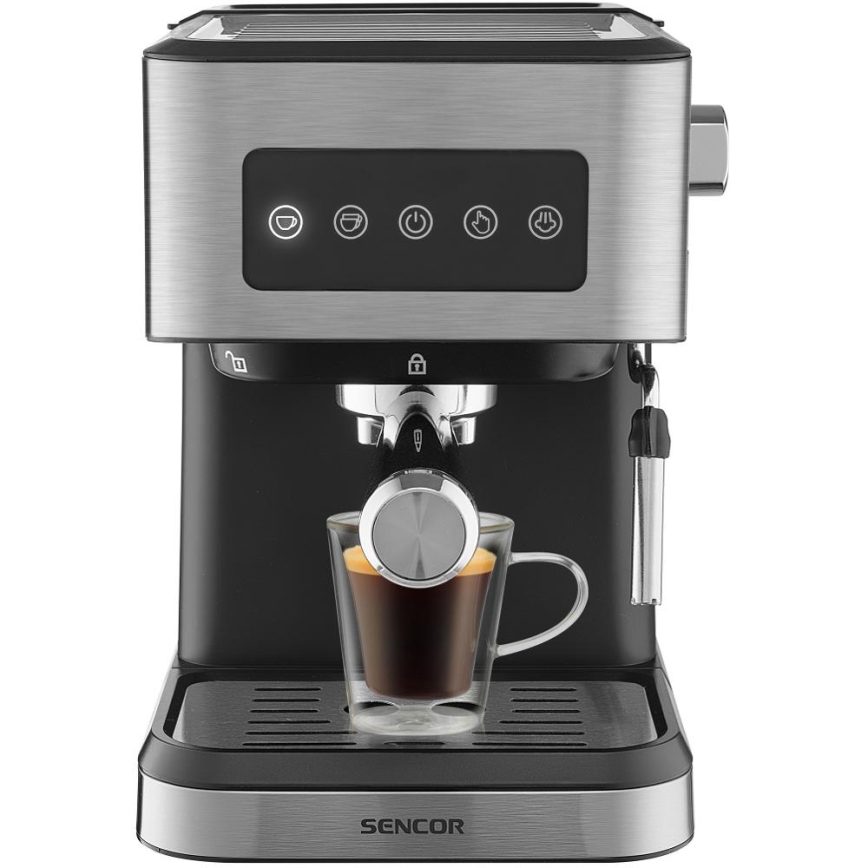 Sencor - Karos eszpresszó kávéfőző 1050W/230V fekete/matt króm