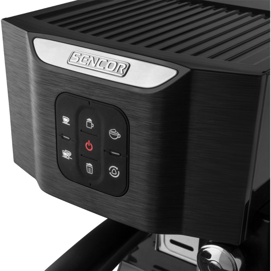 Sencor - Karos eszpresszó kávéfőző 1450W/230V fekete/matt króm
