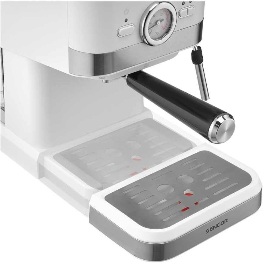 Sencor - Karos kávéfőző karos működtetéssel 1050W/230V fehér/matt króm