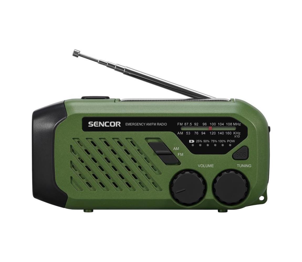 Sencor Kemping rádió LED lámpával 5V/2000mAh IPX4 zöld 35057678
