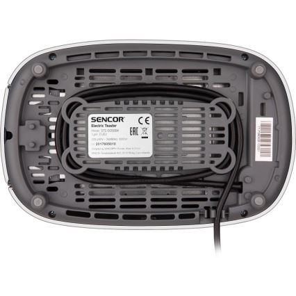 Sencor - Két szeletes kenyérpirító melegítőrácssal 1000W/230V antracit