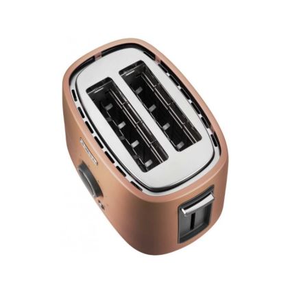 Sencor - Kétszeletes kenyérpirító melegítőrácssal 1000W/230V rézszínű