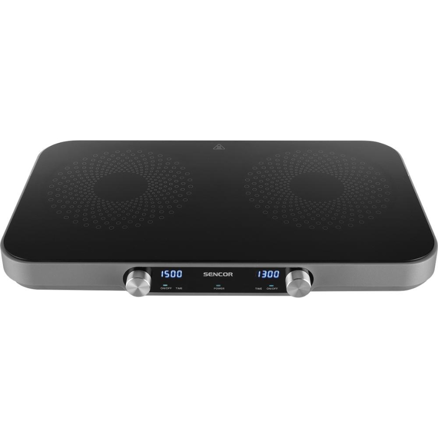 Sencor - Kétzónás kerámialapos főzőlap LCD kijelzővel 3500W/230V