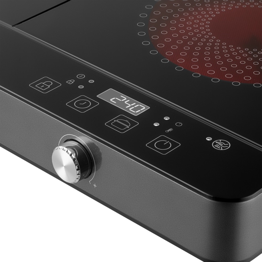 Sencor - Kétzónás indukciós tűzhely LCD kijelzővel 3400W/230V