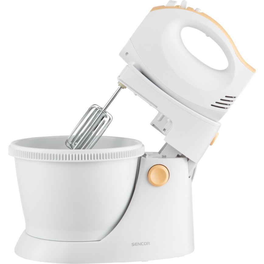 Sencor - Kézi habverő forgó tállal 500W/230V fehér