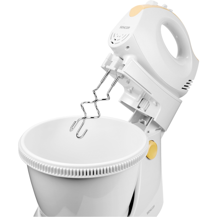 Sencor - Kézi habverő forgó tállal 500W/230V fehér