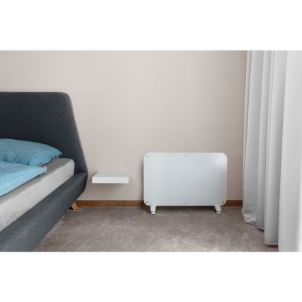 Sencor - Konvekciós fűtőtest LCD kijelzővel 750W/1500W/230V Wi-Fi Tuya IP24 fehér + távirányító