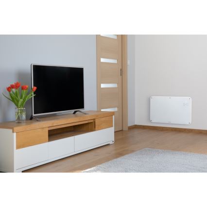 Sencor - Konvekciós fűtőtest LCD kijelzővel 750W/1500W/230V Wi-Fi Tuya IP24 fehér + távirányító