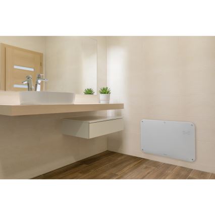Sencor - Konvekciós fűtőtest LCD kijelzővel 750W/1500W/230V Wi-Fi Tuya IP24 fehér + távirányító