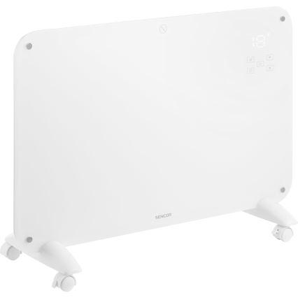 Sencor - Konvekciós fűtőtest LCD kijelzővel 750W/1500W/230V Wi-Fi Tuya IP24 fehér + távirányító