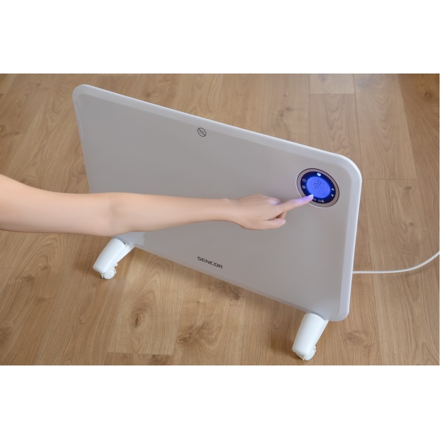 Sencor - Konvektor LCD-kijelzővel és termosztáttal 750W/1500W/230V IP24