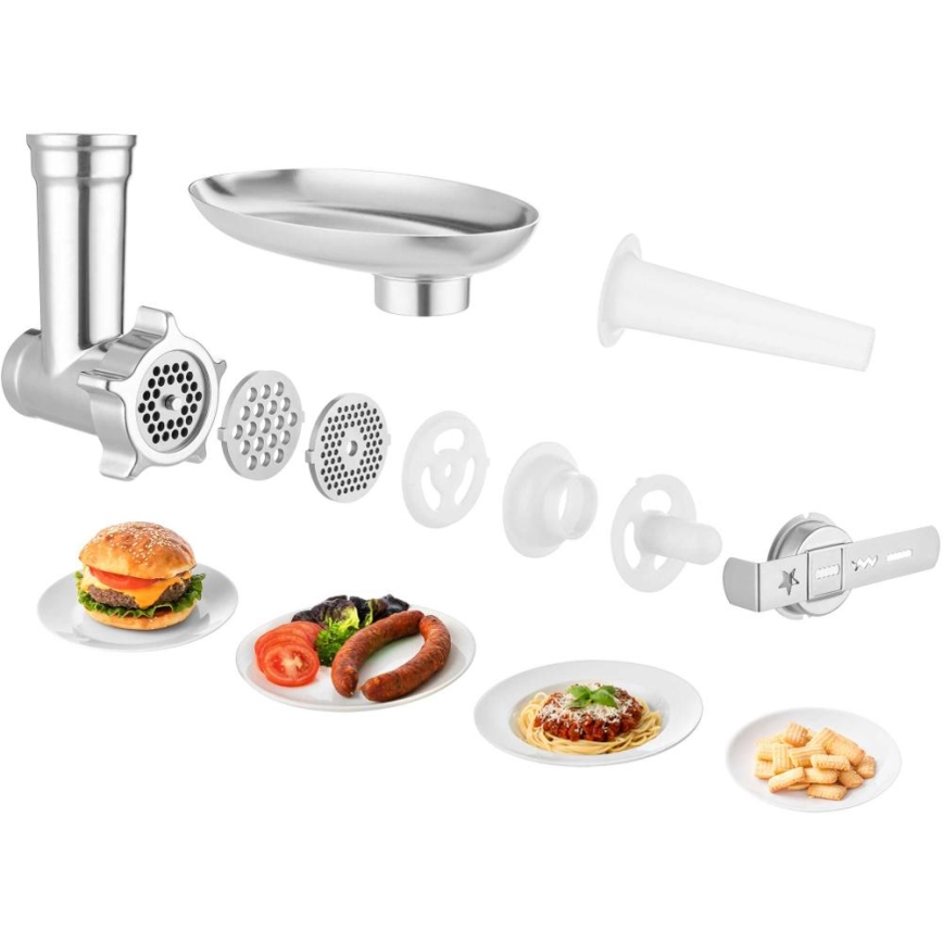 Sencor - Konyhai robotgép rozsdamentes acél tálral 1700W/230V matt króm