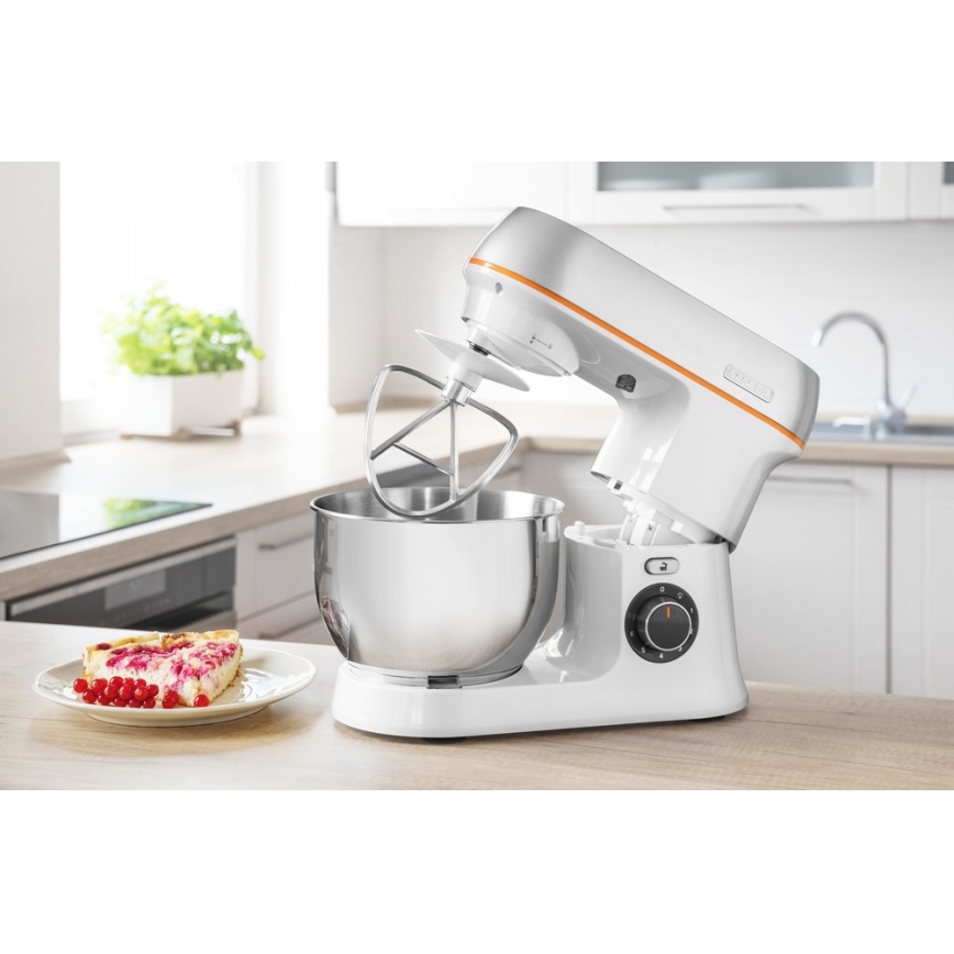 Sencor - Konyhai robotgép rozsdamentes acél tállal 1000W/230V fehér/ezüst