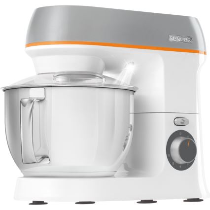 Sencor - Konyhai robotgép rozsdamentes acél tállal 1000W/230V fehér/ezüst