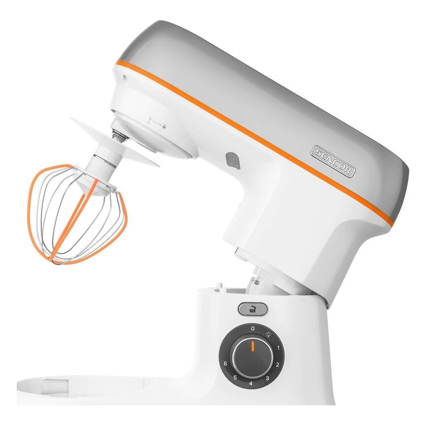 Sencor - Konyhai robotgép rozsdamentes acél tállal 1000W/230V fehér/ezüst