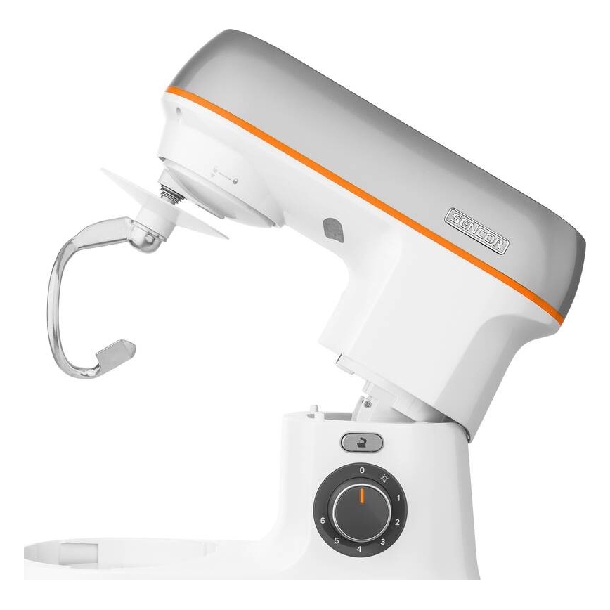 Sencor - Konyhai robotgép rozsdamentes acél tállal 1000W/230V fehér/ezüst