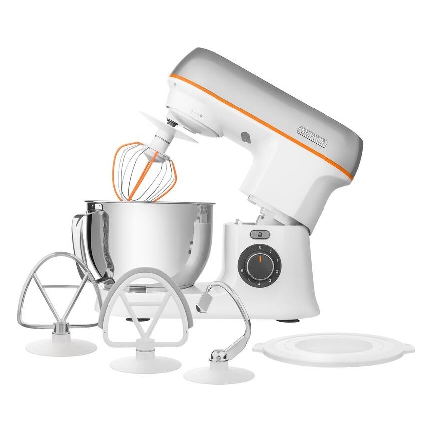 Sencor - Konyhai robotgép rozsdamentes acél tállal 1000W/230V fehér/ezüst