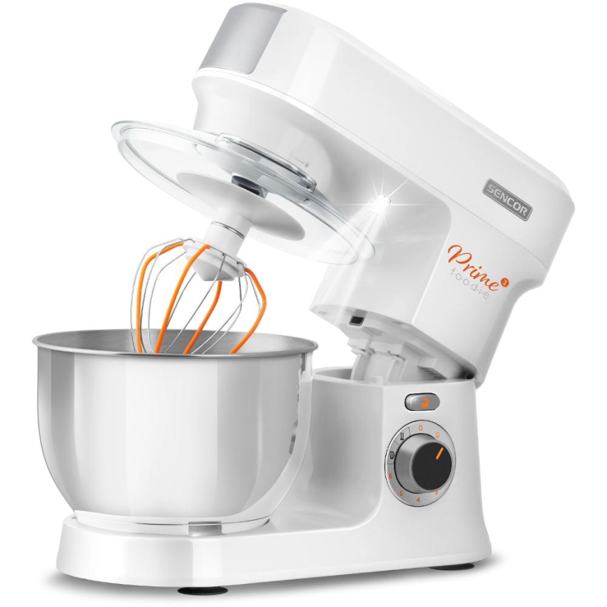 Sencor - Konyhai robotgép rozsdamentes acél tállal 1000W/230V fehér