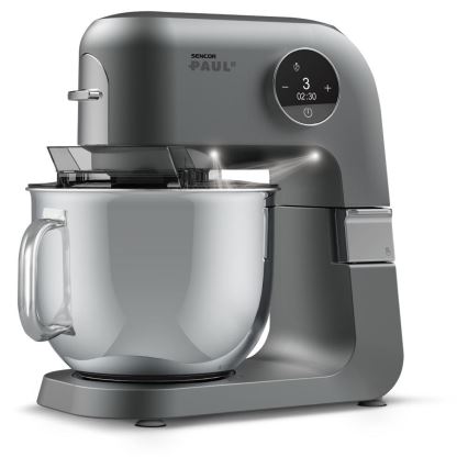 Sencor - Konyhai robotgép rozsdamentes acél tállal 1500W/230V matt króm