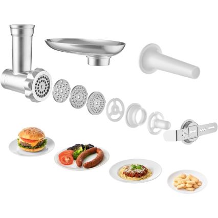 Sencor - Konyhai robotgép rozsdamentes acél tállal 1500W/230V matt króm