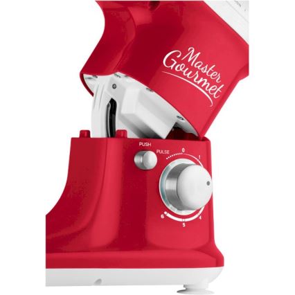 Sencor - Konyhai robotgép rozsdamentes acél tállal 600W/230V piros