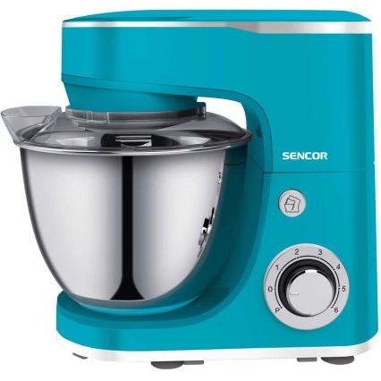 Sencor - Konyhai robotgép rozsdamentes acéltállal 1300W/230V türkiz