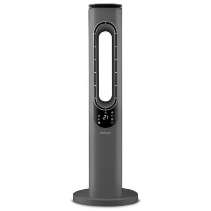 Sencor - Torony, lapát nélküli kerámia ventilátor 1200/2000W/230V antracit + távirányító
