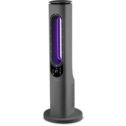 Sencor - Torony, lapát nélküli kerámia ventilátor 1200/2000W/230V antracit + távirányító