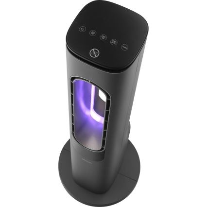 Sencor - Torony, lapát nélküli kerámia ventilátor 1200/2000W/230V antracit + távirányító